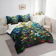 thumbnail image 3 of Manfei Kids Funny Christmas Tree Bedding Comforter Set 7 Pieces, Merry Xmas King Bedding Sets, Geometric Painting Bed Sheets, Super Cozy Room Decor, 3 of 8