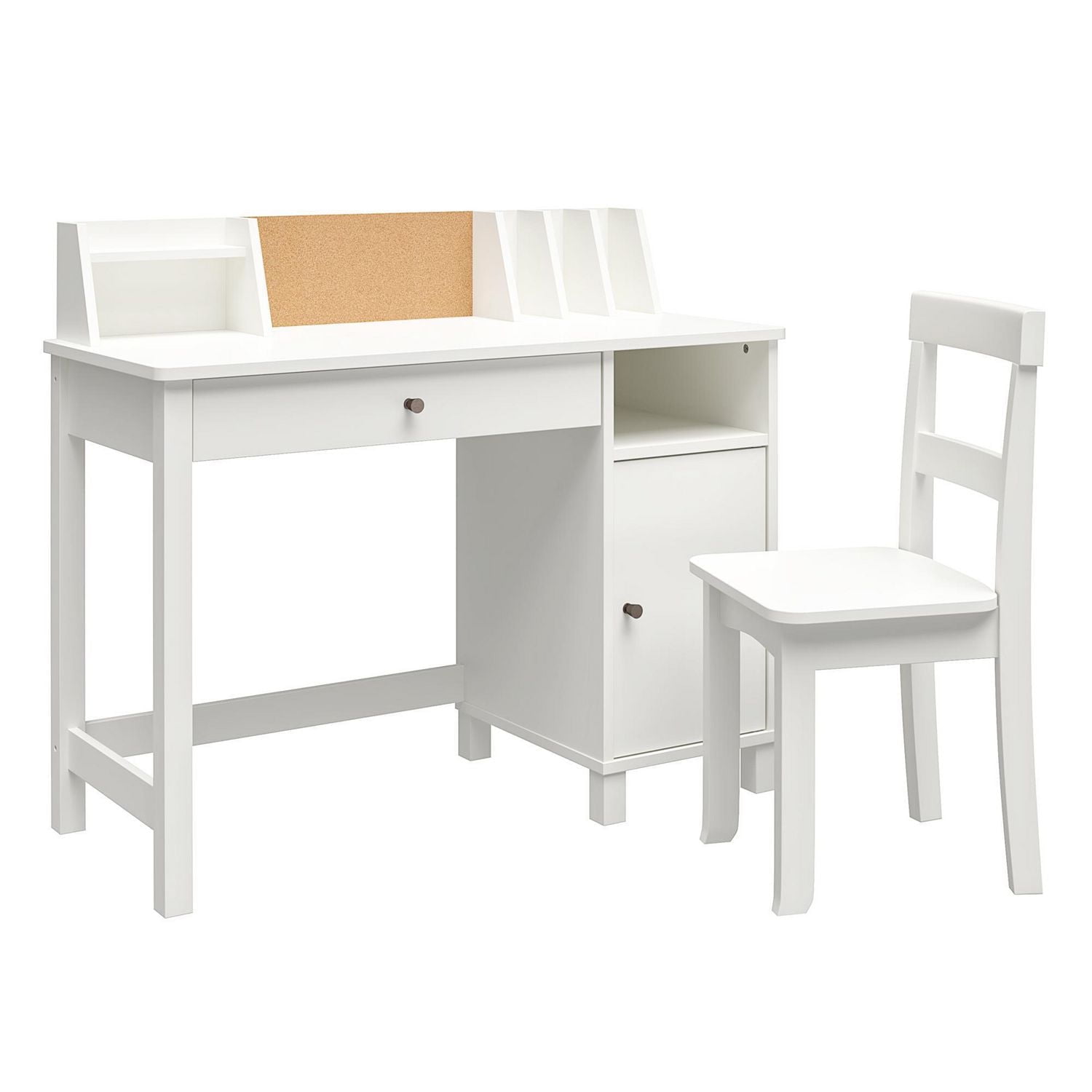Abigail Kids Desk with Chair, White