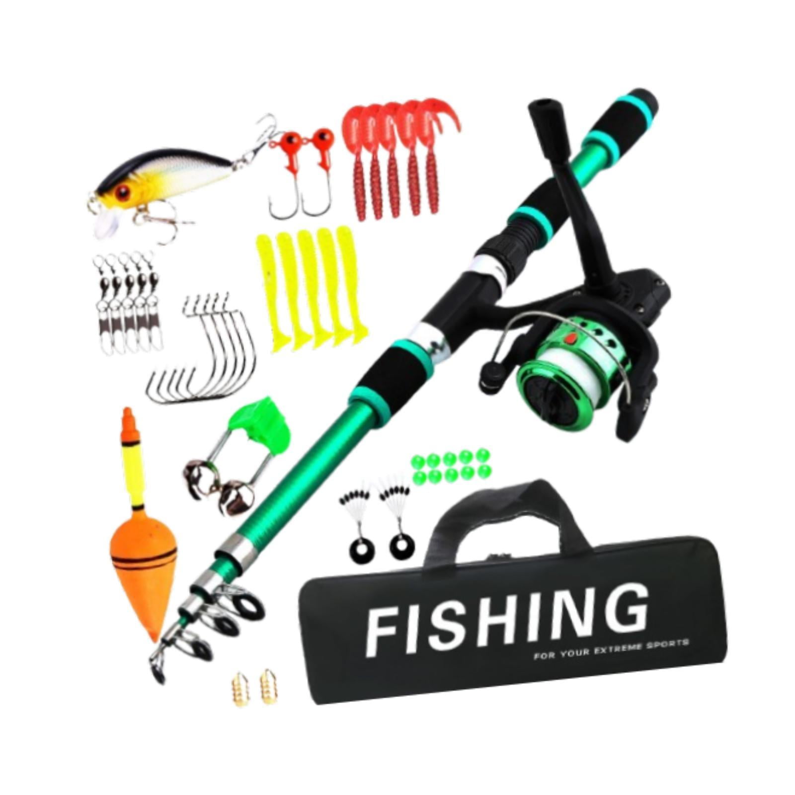 colaxi Kids Fishing Pole Fishing Accessories Travel Telescopic Fishing Rod and