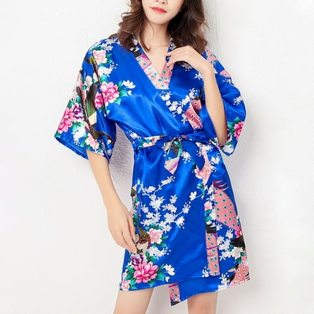 

Women Satin Silk Nightdress Lingerie Sleepwear Bathrobe Bridesmaid Wedding Robes