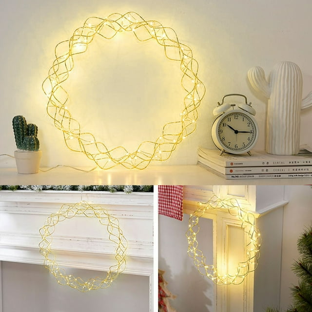 Decoración navideña, luces de cadena LED, luces de hadas redondas redondas, luces de cadena LED, acabado de lujo Jadeshay A