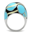thumbnail image 3 of Womens Rings High polished (no plating) Stainless Steel Ring with No Stone TK249, 3 of 4
