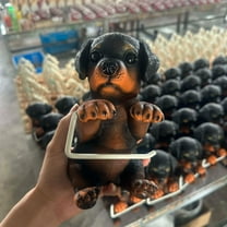 ZZkhGO Dog Toilet Paper Holder, Cute Animal Design Wall Mounted, Resin Paper Roll Dispenser for Bathroom Decor