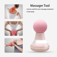 thumbnail image 4 of Mini masajeador portátil, masajeador de mano, soporte para mujeres, carga USB, modo de vibración, 6 velocidades, relajación de los músculos de la cabeza y el cuello y alivio del dolor (rosa), 4 of 5