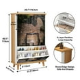 thumbnail image 2 of Shoe Storage Cabinet with 3 Flip Drawers for Ancient artesian well hanging wood bucket wooden roof Shoe Rack Storage Organizer, 2 of 8
