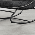 thumbnail image 4 of Rocking Chair, Outdoor/Indoor E-Coated Modern Cozy Lounge Rocker Chair with Cushion for Balcony Porch Patio, Gray, 4 of 7