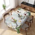 thumbnail image 3 of Country Flowers Table Cloth Waterproof Tablecloths, Spring Botanical Magnolia Branches Tablecloth Dining Table Cover for Kitchen Party Tabletop Outdoor, Rectangle Tablecloth 54x108 Inch, 3 of 9