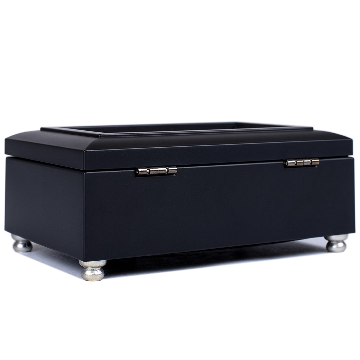 Cottage Garden Sister Matte Black Petite Music Box / Jewelry Box Plays You Li...