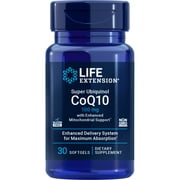 Life Extension Super Ubiquinol CoQ10 with Enhanced Mitochondrial Support™, heart health supplement, maximum absorption, 100 mg, non-GMO, gluten-free, 30 softgels