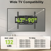 USX MOUNT Full Motion TV Wall Mount for 47-92 inch TVs Swivels Tilts Extension Rotation Holds up to 132lbs Max VESA 600x400mm, Fit 16 Wood Stud