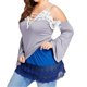 thumbnail image 1 of Extensores BlueLShirt Capas ajustables Tops falsos Dobladillo de barrido inferior con banda elástica en la cintura, 1 of 5