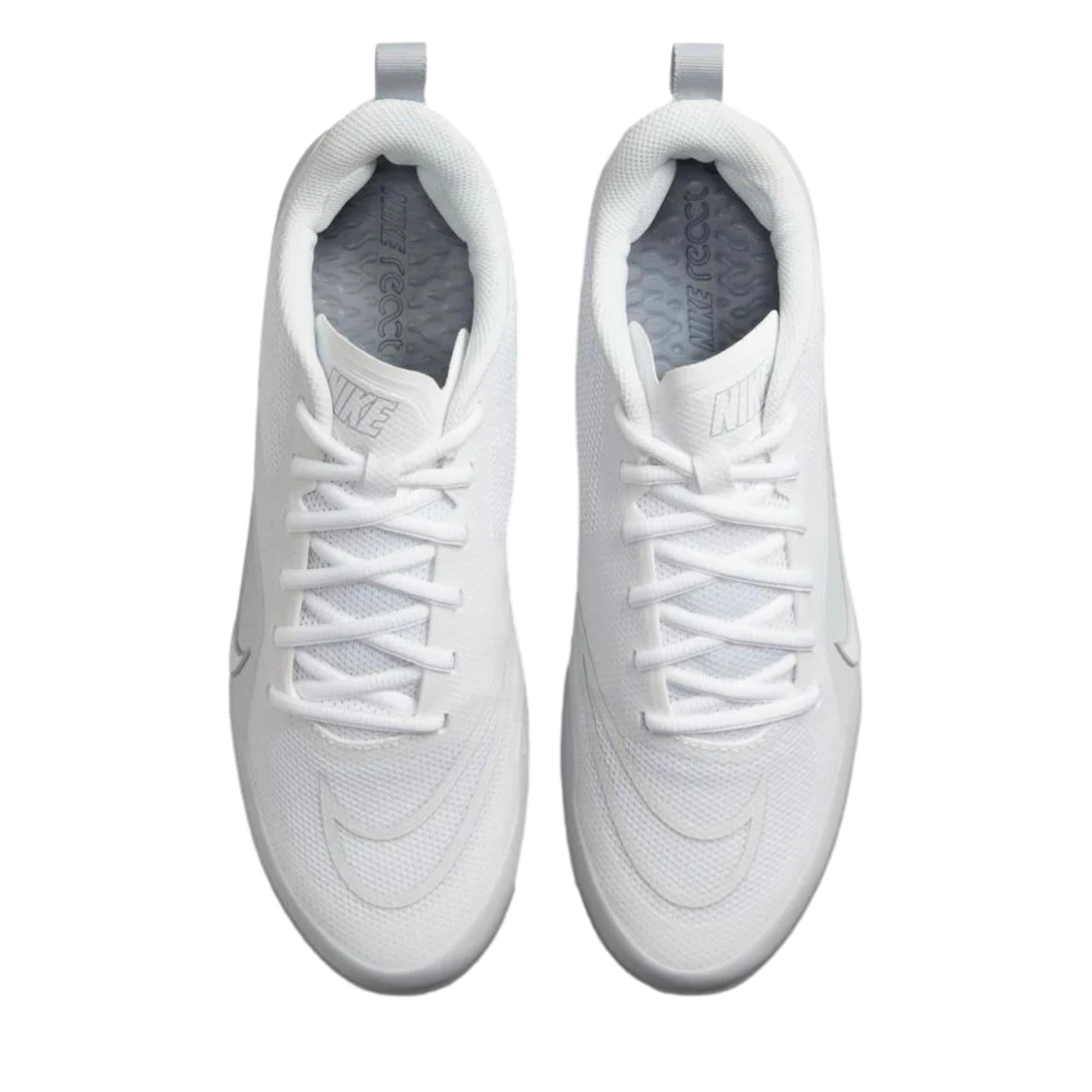 Nike Alpha Huarache 8 Pro LAX White/Metallic Silver  CW4439-100 Men's Size 14