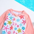 thumbnail image 4 of Emy Dola Baby-Girls Long Sleeve Zipper One Piece Swimsuit Floral Mermaid Rash Guard Swimwear UPF 50+ Infant Bathing Suit, 4 of 8