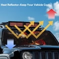thumbnail image 4 of HUIACONG US Flag Eagle Windshield Sun Shade for Jeep Wrangler TJ JK JKU JL JLU ,Aluminum Foil Film Car Winshied Sun shade,Effectively Blocking Heat and UV Rays, 4 of 6
