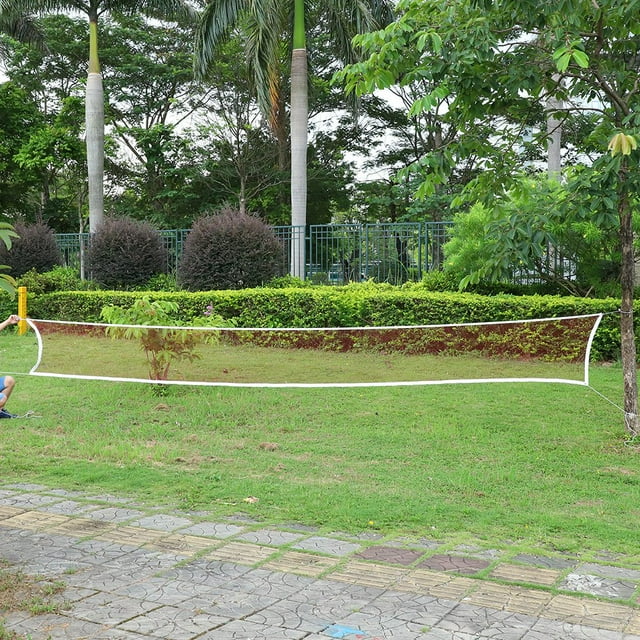 Filet de Badminton Léger à Haute Résistance aux Impacts, Ensemble de Badminton avec Filet, pour Divertissement à la Maison et Compétition Amusante