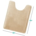 thumbnail image 4 of Nestl Contour Absorbent Memory Foam Bath Mat Set Bathroom Rug, Cream, 24"x20", 4 of 7
