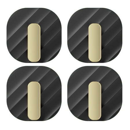 

Xinwanna 4Pcs Coat Hook No Punching Decorative Water-proof Wall Mounted Seamless Hanging Storage ABS Self Adhesive Wall Hook for Bathroom