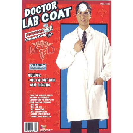 Morris Costumes Mens Patch Pockets Front Snap Closure Doctor Lab Coat, Style