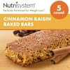 Nutrisystem® Cinnamon Raisin Baked Bars Pack, 5 Count - Ready to Eat Meal Replacement Breakfast Bars to Support Healthy Weight Loss