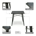 thumbnail image 4 of OFM Industrial Modern Square Dining Table, Steel Indoor/Outdoor Table, 4 of 19