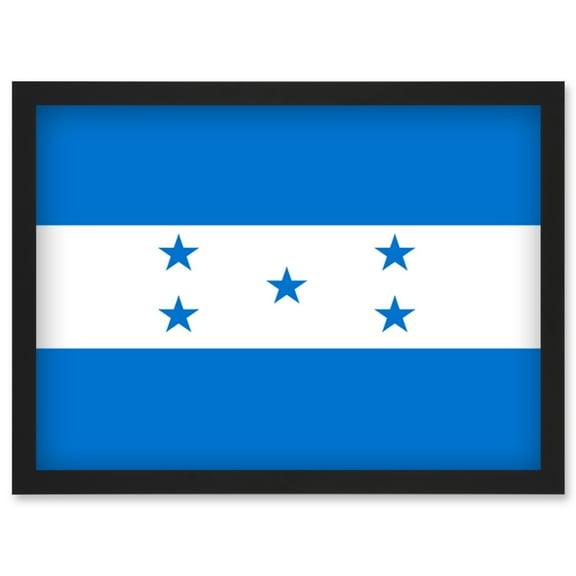 Honduras National Flag Patriotic Vexillology World Flags Country Region Poster Artwork Framed Wall Art Print A4