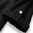 thumbnail image 6 of Women's Summer Linen Set Casual Collar Button Up Shirt And Wide Leg Shorts Two-Piece Set, 6 of 9