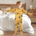 thumbnail image 6 of Orange Pineapple Pattern Cotton Pajamas 2 Piece Set Sleepwear Soft and Comfortable Homewear Nightwear, 6 of 7