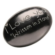 ART & ARTIFACT I Love You Soapstone - Worry Stone Love Gifts, Polished Stones Home Decor, Cute Office Decor Paper Weight