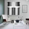 thumbnail image 4 of Black Ombre Kitchen Curtains Sets for Windows 36 Inch Length, Black Grey White Gradient Modern Abstract Art Rod Pocket Window Treatments Tier Curtains and Valances Set for Bedroom/Bathroom, 4 of 8