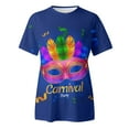 thumbnail image 4 of PMUYBHF T-Shirt à Manches Courtes Imprimé pour Femmes Printemps Été Vacances Col Rond 1845 TTG, 4 of 5