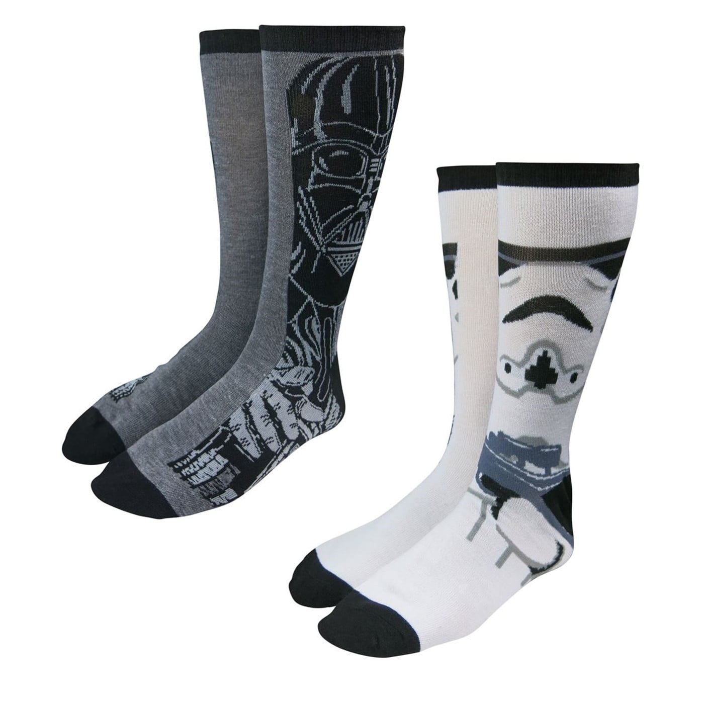 Vader Heads Sock 2 Pack Size 6-12 "New" STAR WARS Darth Vader 