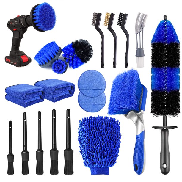 Set de Cepillos de Detallado TTRCB 20 piezas - Kit de Limpieza de Automóviles