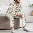 thumbnail image 7 of Naloa Flower Chicken Men’s Pajamas Set - Long Sleeve Button Down Sleep Shirt and Pajama Bottoms Sleepwear Set-, 7 of 7