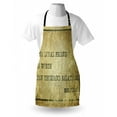 thumbnail image 4 of Best Friend Apron, Loyal Friend Is Worth 0 Thousand Relatives Lettering, Unisex Kitchen Bib with Adjustable Neck for Cooking Gardening, Adult Size, Pale Yellow Green Khaki, by Ambesonne, 4 of 4