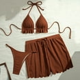 thumbnail image 3 of Mgmyaa Women's Bikini Set Swimsuit 3 Piece Set Two Piece Bathing Suit with Cover Up, 3 of 3