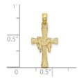 thumbnail image 2 of Auriga 10k Yellow Gold Cross w/ Drape Charm for Women L-22.3 mm, 2 of 6