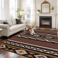 thumbnail image 3 of Brown Boho Area Rug 5x8 Washable Rug Non Slip Vintage Ethnic Tribe Retro Abstract Art Large Area Rug Soft Stainresistant Indoor Floor Carpet for Living Room Bedroom Home Office Dining Room Nursery, 3 of 8