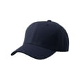 thumbnail image 4 of Men's Plain Baseball Cap Adjustable Curved Visor Hat-3P Black Charcoal Navy, 4 of 9