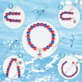 thumbnail image 6 of 180Pcs DIY 6 Sets USA Bracelets American Flag Charms Beading Bracelet Making Kit 10mm Red Blue White Beads 4th of July Rhinestone Patriotic Charms for Jewelry Making Kits, 6 of 6