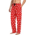 thumbnail image 5 of HPINK-T Men's Pajama Pants Super Soft Valentines Heart Sleep Lounge Pants Pjs Bottoms with Pockets, 5 of 7