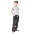thumbnail image 4 of FORMRS Kids Pajama Pants with Pockets Size 6-8Y Boys Lounge Sleep Bottoms, Dark Gothic Floral, 4 of 8