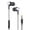 Black, variant on XYST Wired In-Ear Earbuds with In-Line Mic/Remote and 3.5-mm Connector, XYS-E3512, Black
