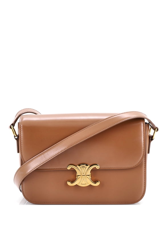 Pre-Owned Triomphe Shoulder Bag Smooth Calfskin Medium By Rebag