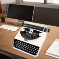 thumbnail image 6 of YAHHU Vintage Typewriter Model Handmade Retro Typewriter Props Stress Relief Typewriter Ornament Desktop Decor for Studios Offices (12.2 inches / 31 cm), 6 of 9