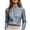#03 Blue, variant on Women's Long Sleeve Mandarin Collar Blouse, Relaxed Fit Work Shirt, Casual Pullover Top for Office Work Leisure, Green M
