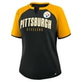 thumbnail image 2 of Women's Fanatics Black/Gold Pittsburgh Steelers Height Advantage T-Shirt, 2 of 3