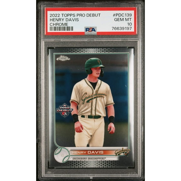 Graded 2022 Topps Pro Debut Henry Davis #PDC139 Chrome Rookie RC Baseball Card PSA 10 Gem Mint
