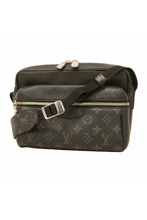 Pre-Owned Louis Vuitton Monogram Eclipse Taigarama Outdoor PM Shoulder Bag M30233 Black Men's