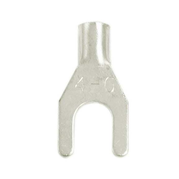 10Pcs 15/64" Stud Copper Lug Cable Connector Non-insulated Fork Terminal