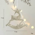 thumbnail image 4 of 4.3" Christmas Reindeer Hanging Decorations, Glitter Deer Wall Hanging Decorations, Plastic Reindeer Ornaments for Office Door Living Room Holiday Xmas Tree Decor, 4 of 4